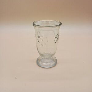 Vintage 1950’s Nautical Juice Glass With Embossed Ships Wheels